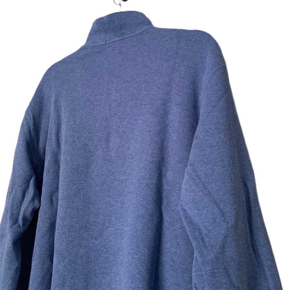 Polo pullover sweatshirt sweater blue zip up - Picture 7 of 11